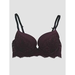 La Senza Women's Beyond Sexy Deep Plum Lace Push Up Bra 32C